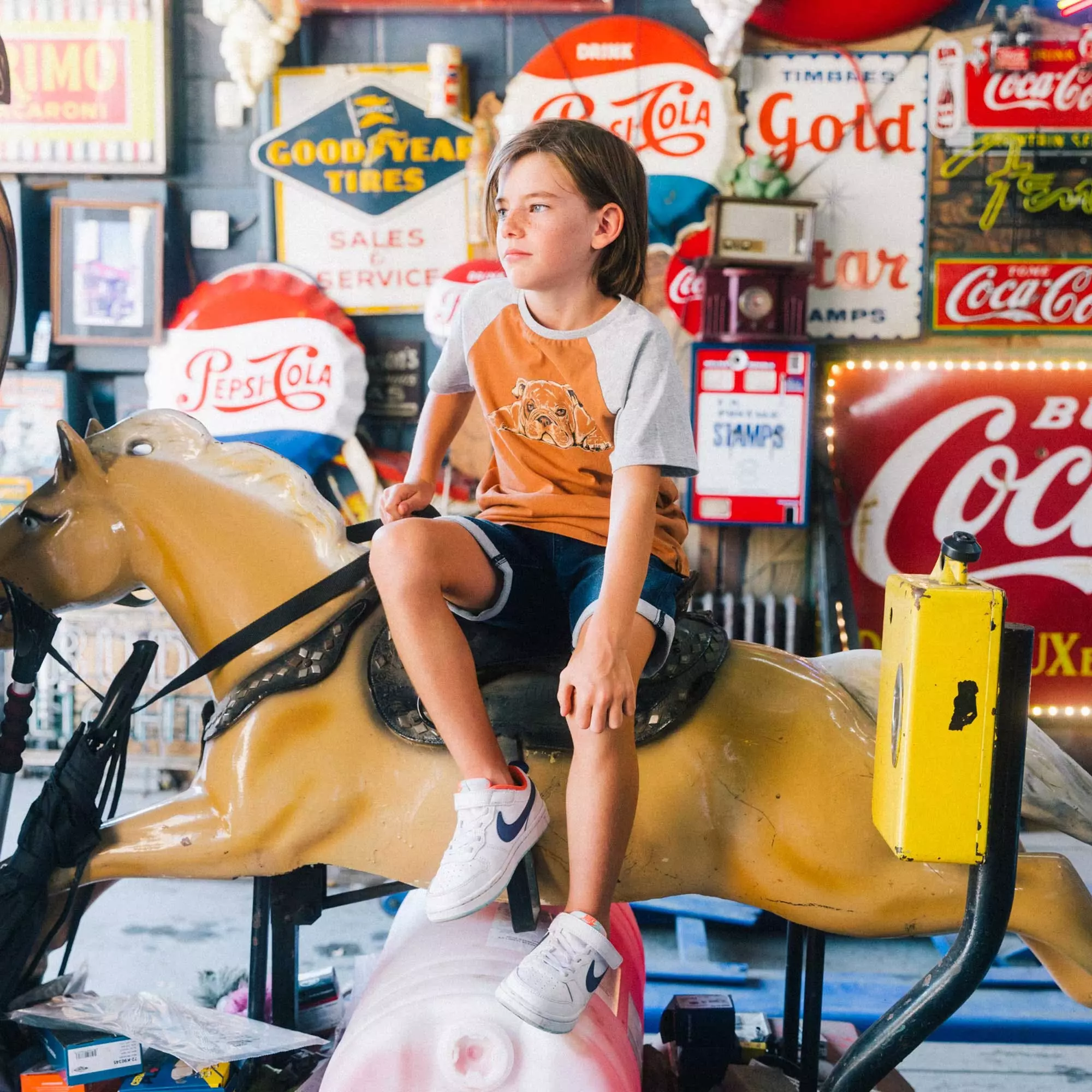 Deux Par Deux Jersey Raglan Sleeve Tee - Caramel - Image 2