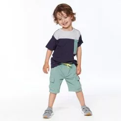 Deux Par Deux Jersey Pocket Tee - Dark Grey