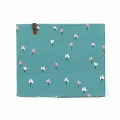 Deux Par Deux Inted Neck Tube Dusty Blue Mini Flowers