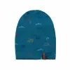 Deux Par Deux Inted Jersey Beanie Hat - Blue Camping