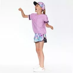 Deux Par Deux Inted Athletic Short Multicolor Flowers