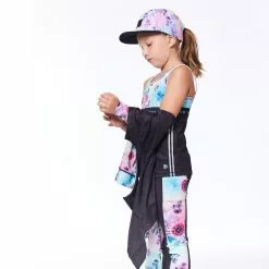Deux Par Deux Inted Reversible Athletic Vest Multicolor Flowers & Black