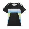 Deux Par Deux Athletic Top - Black & Blue Green