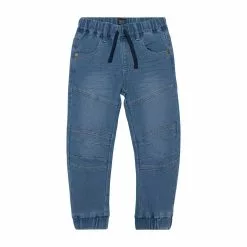 Deux Par Deux French Terry Jogger Jean - Light Blue Denim
