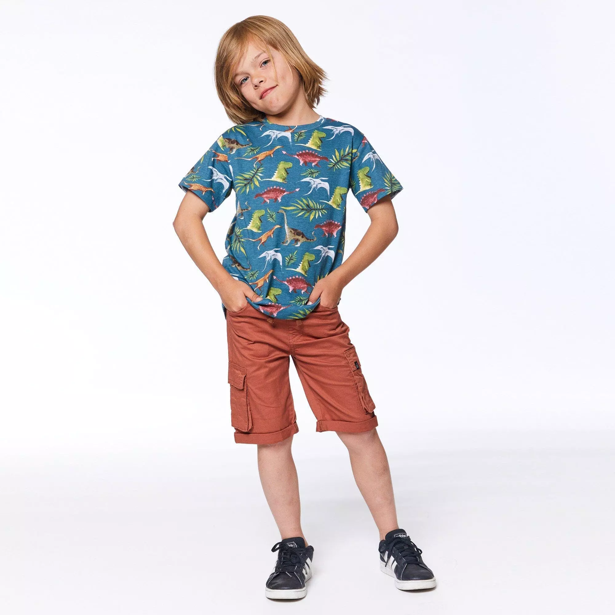 Deux Par Deux Twill Cargo Short Rusty Brown