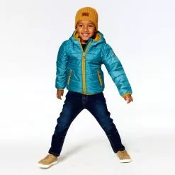 Deux Par Deux Spring Puffer Jacket Greyish-Green