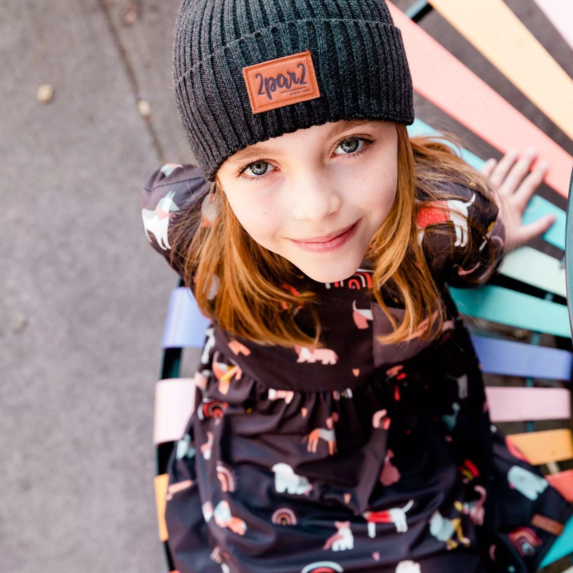 Deux Par Deux Knit Hat - Dark Grey - Image 2