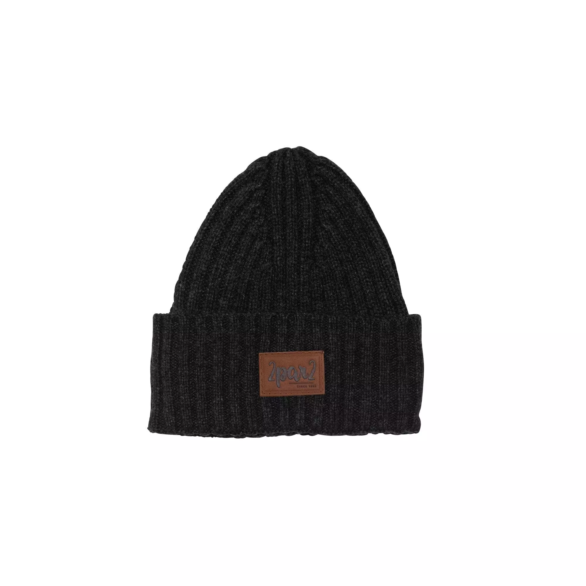 Deux Par Deux Knit Hat - Dark Grey