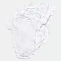 Leveret Baby Cotton Short Sleeve Bodysuits 4-Pack