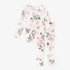 Posh Peanut Vintage Pink Rose Long Sleeve Pajamas