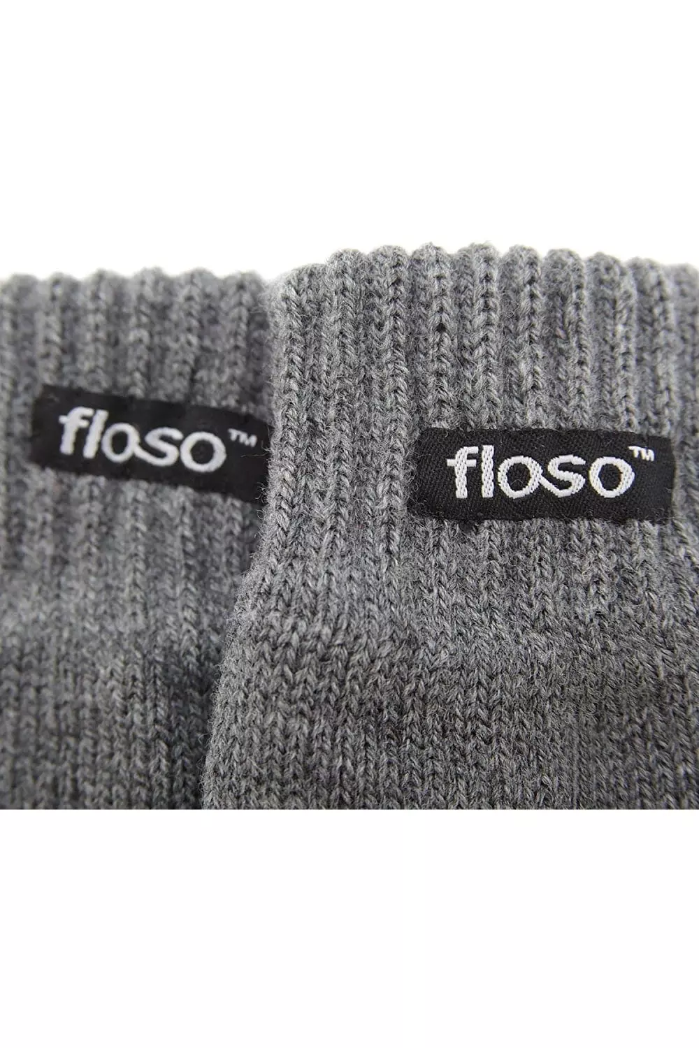 FLOSO Childrens Big Boys Knitted Thermal Gloves (3M 40g) (Grey) - Image 2