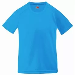FRUIT OF THE LOOM Of The Loom Childrens Big Boys Performance Sportswear T-Shirt - Azure Blue