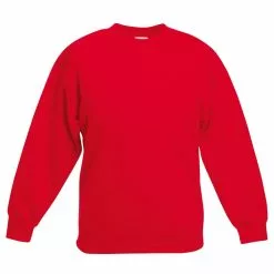 FRUIT OF THE LOOM Of The Loom Kids Big Girls Classic 80/20 Set-In Sweatshirt - Red