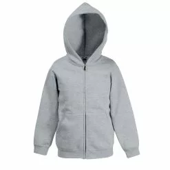 Of The Loom Fruit Of The Loom Kids Unisex Premium 70/30 Hooded Sweatshirt / Hoodie (Heather Grey)