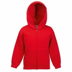 Of The Loom Fruit Of The Loom Kids Unisex Premium 70/30 Hooded Sweatshirt / Hoodie (Red)