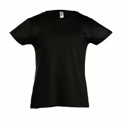 SOLS Big Girls Cherry Short Sleeve T-Shirt (Deep Black)