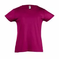 SOLS Big Girls Cherry Short Sleeve T-Shirt - Fuchsia