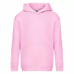 Of The Loom Fruit Of The Loom Kids Unisex Premium 70/30 Hooded Sweatshirt / Hoodie (Light Pink)