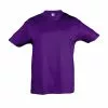 SOLS Kids Big Girls Regent Short Sleeve T-Shirt (Dark Purple)
