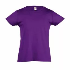 SOLS Big Girls Cherry Short Sleeve T-Shirt (Dark Purple)