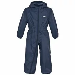 Trespass Little Kids Unisex Dripdrop Padded Waterproof Rain Suit (Navy Blue)