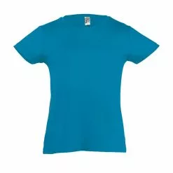 SOLS Big Girls Cherry Short Sleeve T-Shirt (Aqua)