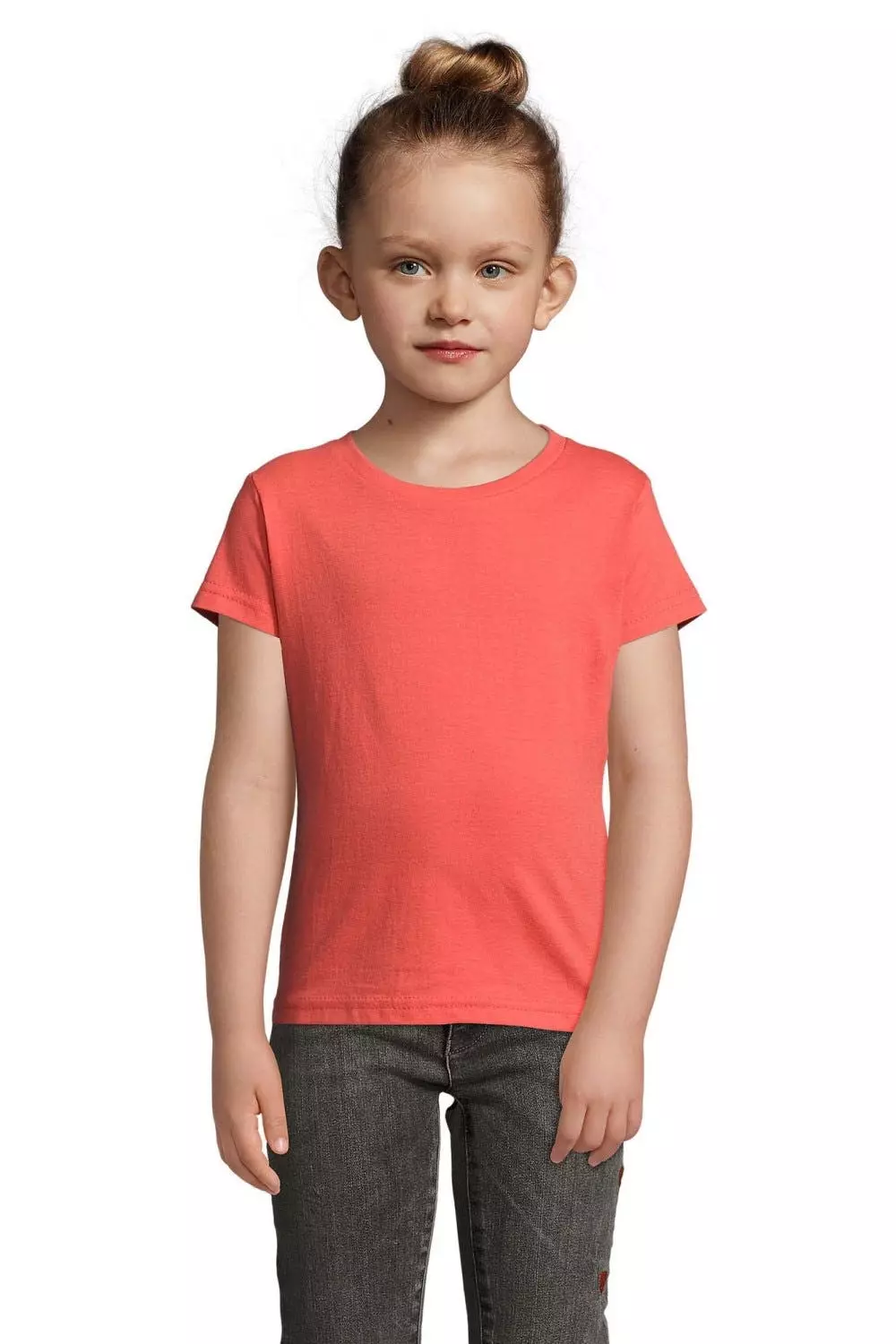 SOLS Big Girls Cherry Short Sleeve T-Shirt (Coral) - Image 3