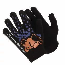 Universal Textiles Boys Black Winter Magic Gloves With Rubber Print (Design 3)