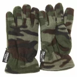 Universal Textiles Childrens Little Boys Camouflage Thermal Winter Gloves (3M 40g) - Green Camouflage