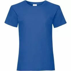 FRUIT OF THE LOOM Of The Loom Big Girls Childrens Valueweight Short Sleeve T-Shirt - Royal