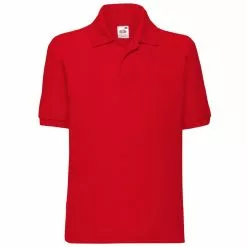 Of The Loom Fruit Of The Loom Childrens/Kids Big Girls 65/35 Pique Polo Shirt (Red)
