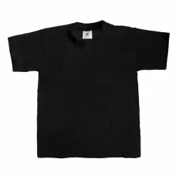 B&C Boys Kids/Childrens Exact 190 Short Sleeved T-Shirt - Black