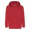 Of The Loom Fruit Of The Loom Childrens Unisex Hooded Sweatshirt / Hoodie (Red)