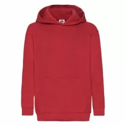 Of The Loom Fruit Of The Loom Childrens Unisex Hooded Sweatshirt / Hoodie (Red)
