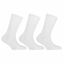 Universal Textiles Childrens/Kids Plain Cotton Rich School Socks (Pack Of 3) (White)