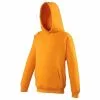 Awdis Kids Unisex Hooded Sweatshirt / Hoodie / Schoolwear (Orange Crush)