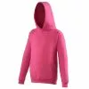 Awdis Kids Unisex Hooded Sweatshirt / Hoodie / Schoolwear (Hot Pink)