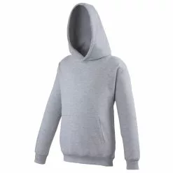 Awdis Kids Unisex Hooded Sweatshirt / Hoodie / Schoolwear - Heather Grey