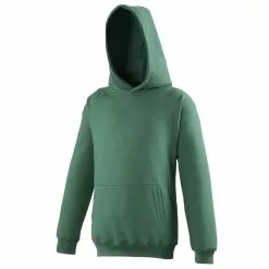 Awdis Kids Unisex Hooded Sweatshirt / Hoodie / Schoolwear - Bottle Green