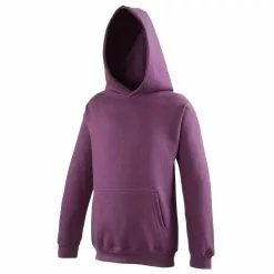 Awdis Kids Unisex Hooded Sweatshirt/Hoodie/Schoolwear - Plum