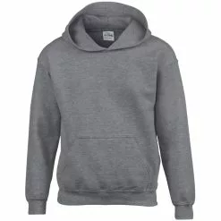 Gildan Heavy Blend Childrens Unisex Hooded Sweatshirt Top/Hoodie (Graphite Heather)