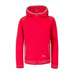 Trespass Childrens Girls Goodness Full Zip Hooded Fleece Jacket (Raspberry Marl)
