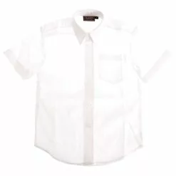 Universal Textiles Boys Short Sleeved School Shirt (White)