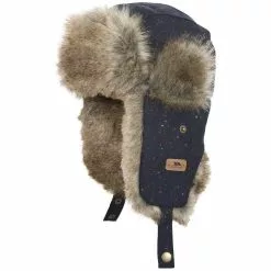 Trespass Childrens/Kids Zazu Trapper Hat (Navy Fleck)