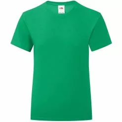 Of The Loom Fruit Of The Loom Girls Iconic T-Shirt (Kelly Green)