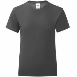 Of The Loom Fruit Of The Loom Girls Iconic T-Shirt (Light Graphite)