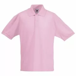 FRUIT OF THE LOOM Of The Loom Childrens/Kids Big Girls 65/35 Pique Polo Shirt - Pack Of 2 - Light Pink