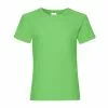 Of The Loom Fruit Of The Loom Big Girls Childrens Valueweight Short Sleeve T-Shirt (Pack Of 2) (Lime)