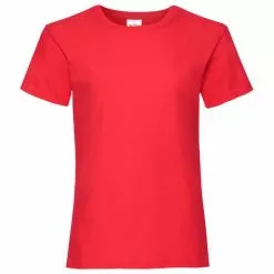Of The Loom Fruit Of The Loom Big Girls Childrens Valueweight Short Sleeve T-Shirt (Pack Of 2) (Red)