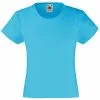 Of The Loom Fruit Of The Loom Big Girls Childrens Valueweight Short Sleeve T-Shirt (Pack Of 2) (Azure Blue)